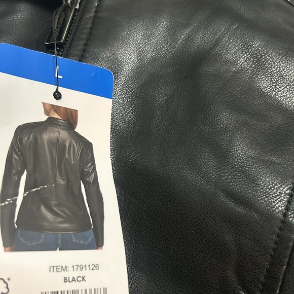 NWT Kenneth Cole Faux Leather Jacket black size M, L - Picture 5 of 12